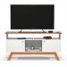 Rack Amsterdã Branco e Mel 140 cm