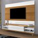 Rack Bancada Para TV 65 Pol Limit 181 cm Branco Nature Tebar