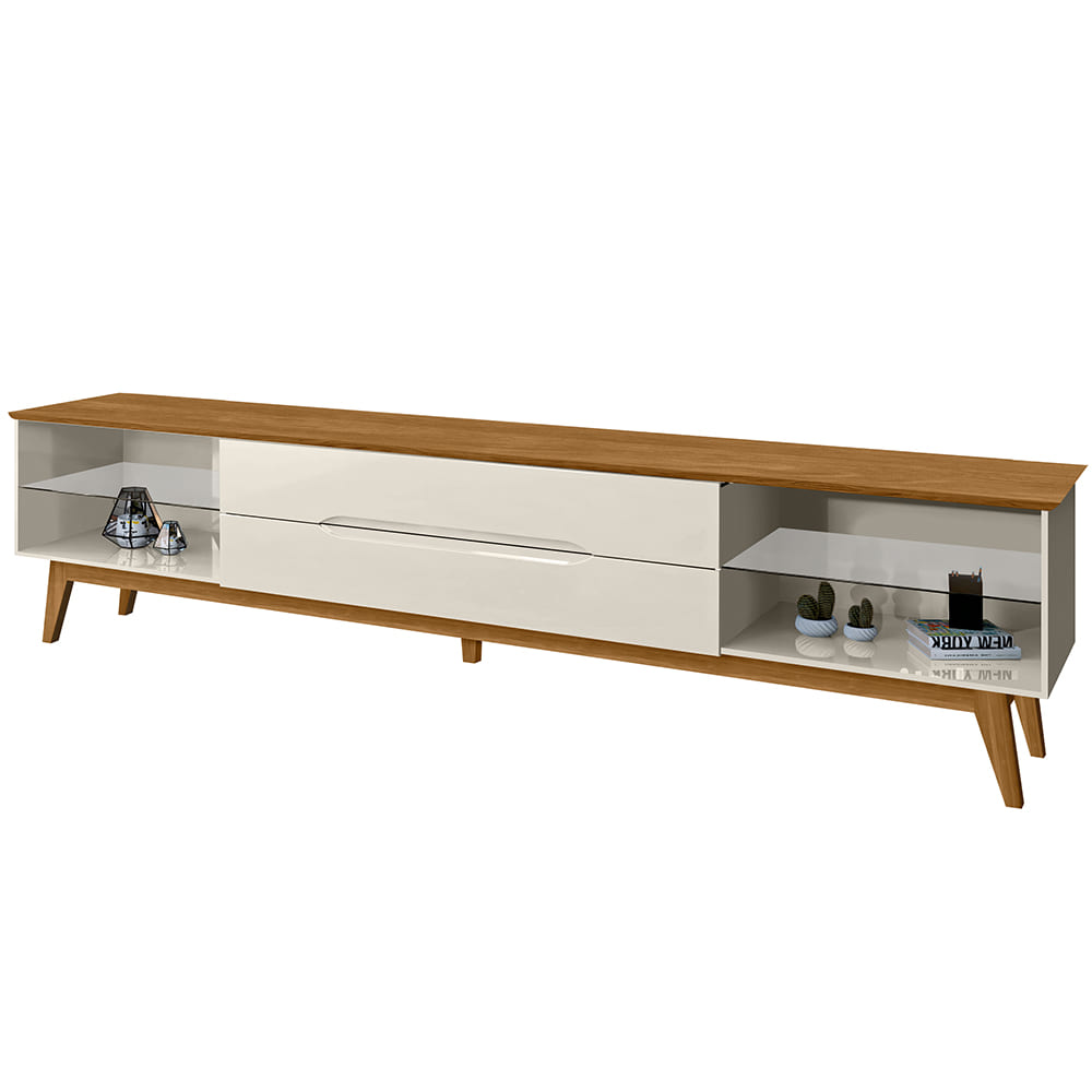Rack Bancada Para TV 75 Pol Limit 219 cm Off White Nature Tebar
