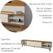 Rack Bancada Para TV 75 Pol Limit 219 cm Off White Nature Tebar