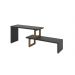 Rack Extensível Para Tv Netuno Preto/Amêndoa - Tebarrot