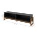 Rack Mercúrio Preto e Amêndoa 187 cm