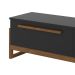 Rack Mercúrio Preto e Amêndoa 187 cm