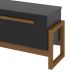 Rack Mercúrio Preto e Amêndoa 187 cm