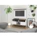 Rack Para Tv  Amsterdã Com Painel Vênus Madeira / Branco - Tebarrot