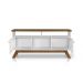 Rack Para Tv  Amsterdã Com Painel Vênus Madeira / Branco - Tebarrot