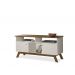 Rack Para Tv Amsterdã Com Painel Vênus Madeira / Off White - Tebarrot