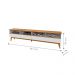 Rack e Painel para TV e Led Chelsea Branco Nature