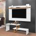 Rack e Painel para TV e Led Leicester Branco Nature