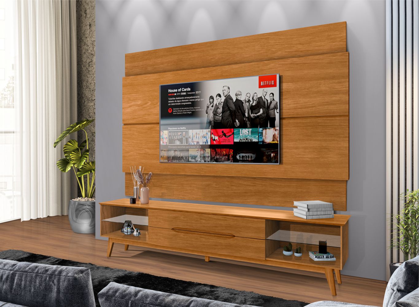 Rack para TV 1.80 Real Nature