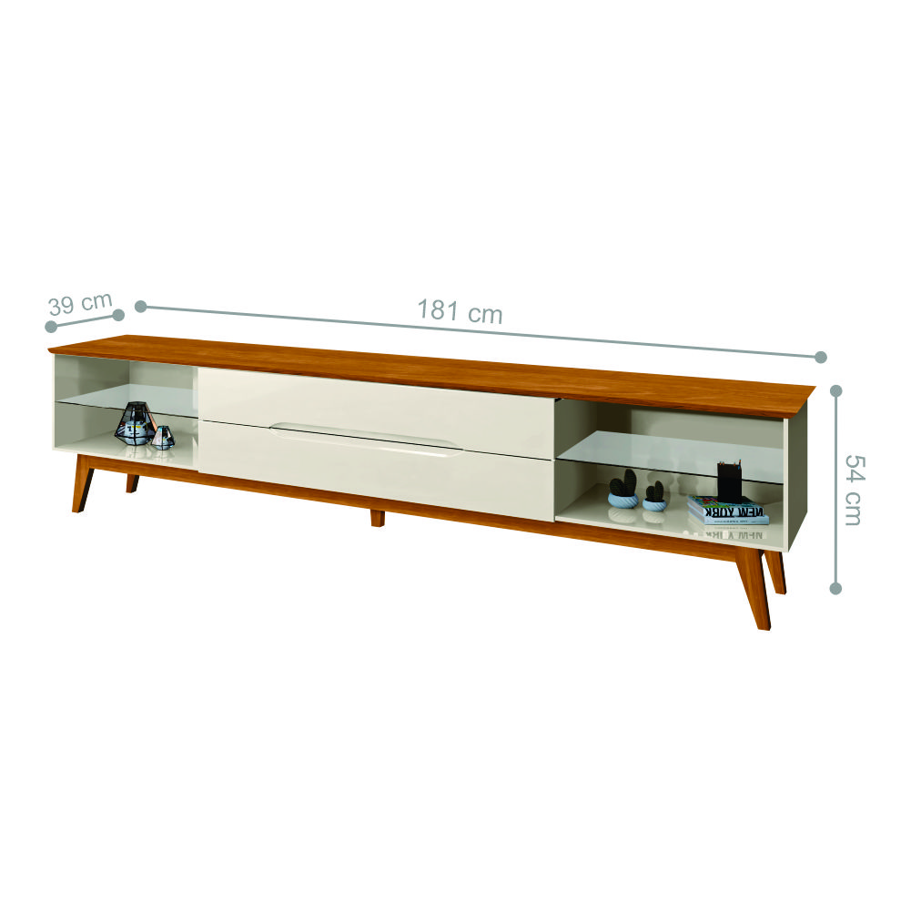 Rack para TV 1.80 Real Off White Nature