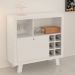 Adega Bar Grande para Sala de Estar Decorativa AD5002 MDP Branco - Gran Belo