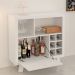 Adega Bar Grande para Sala de Estar Decorativa AD5002 MDP Branco - Gran Belo