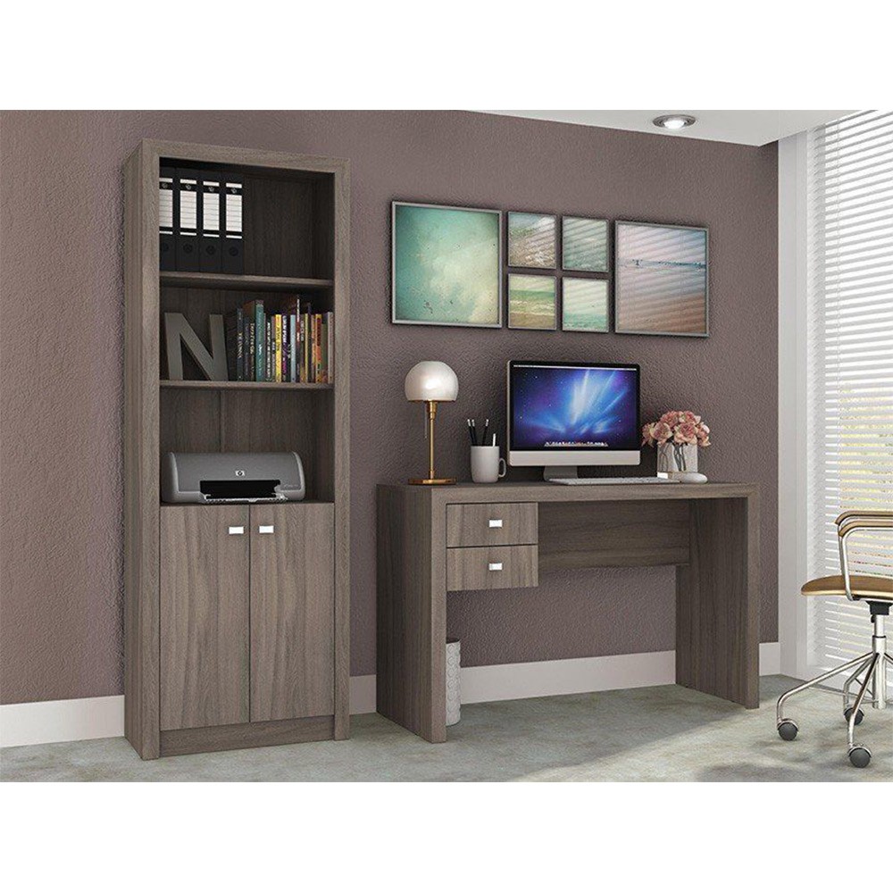 Ambiente para Home Office 02 Peças Carvalho - Tecno Mobili