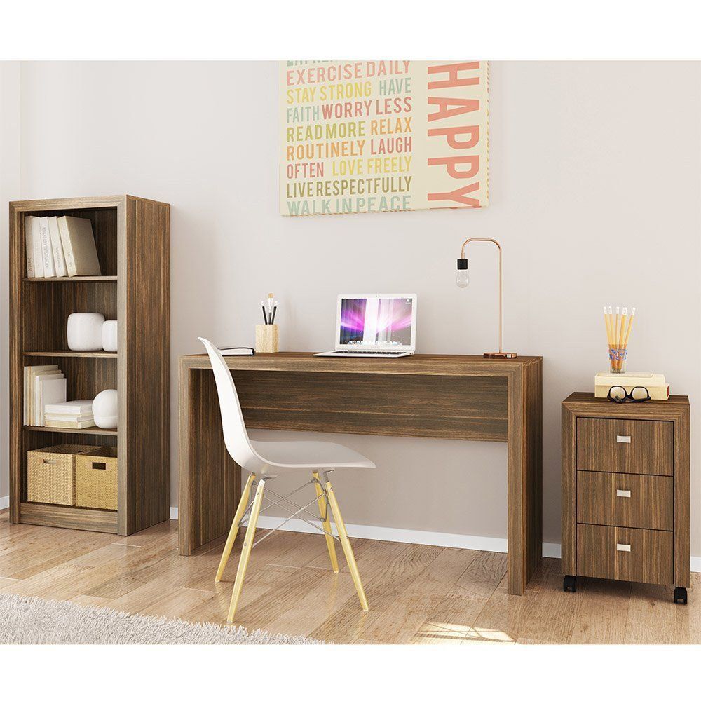 Ambiente para Home Office 03 Peças Nogal - Tecno Mobili