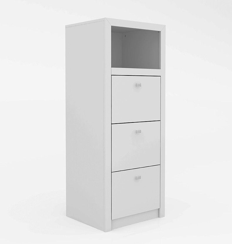 Armário Arquivo para Escritório Home Office ME4118 MDP Branco - Gran Belo