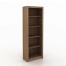 Armário Estante Alto para Escritório Home Office ME4104 MDP Amendoa G69 - Gran Belo