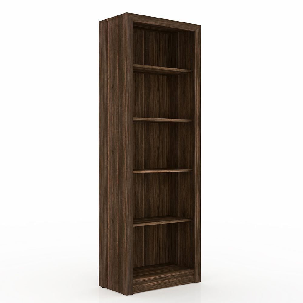 Armário Estante Alto para Escritório Home Office ME4104 MDP Nogal  - Gran Belo