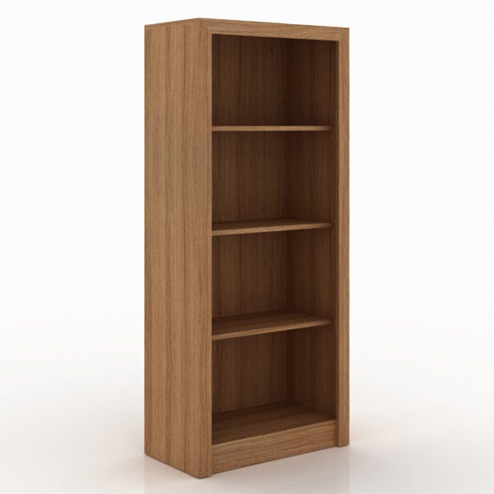 Armário Estante Alto para Escritório Home Office ME4137 MDP Amendoa G69 - Gran Belo