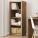 Armário Estante Alto para Escritório Home Office ME4137 MDP Amendoa G69 - Gran Belo