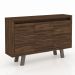 Balcão 3 Portas para Escritório Home Office ME4120 MDP Nogal/Fendi - Gran Belo