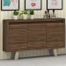 Balcão 3 Portas para Escritório Home Office ME4120 MDP Nogal/Fendi - Gran Belo