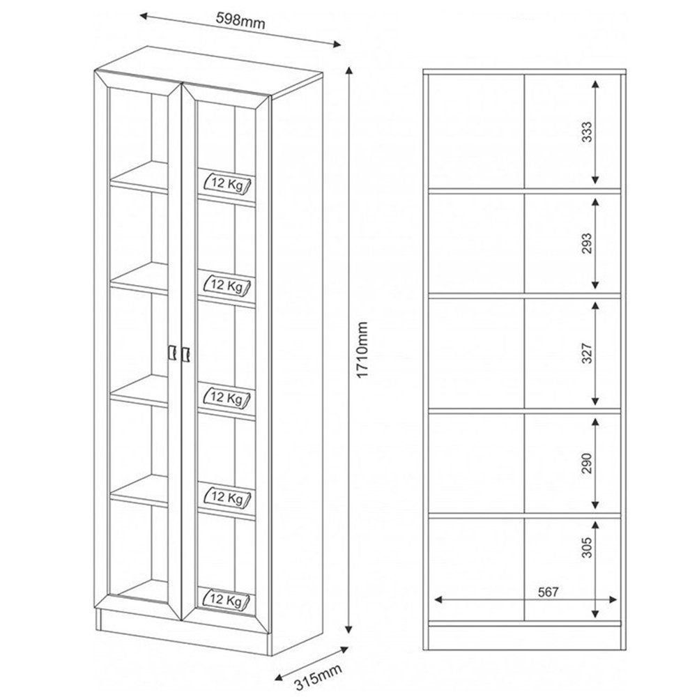 Conjunto para Home Office 06 Peças Nogal - Tecno Mobili