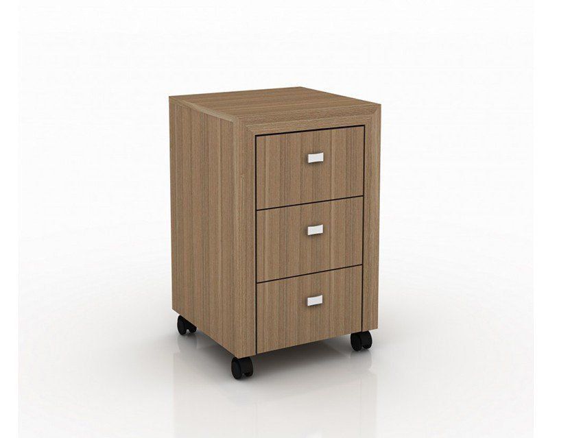 Gaveteiro para Escritório Home Office ME4108 MDP Amendoa G69 - Gran Belo