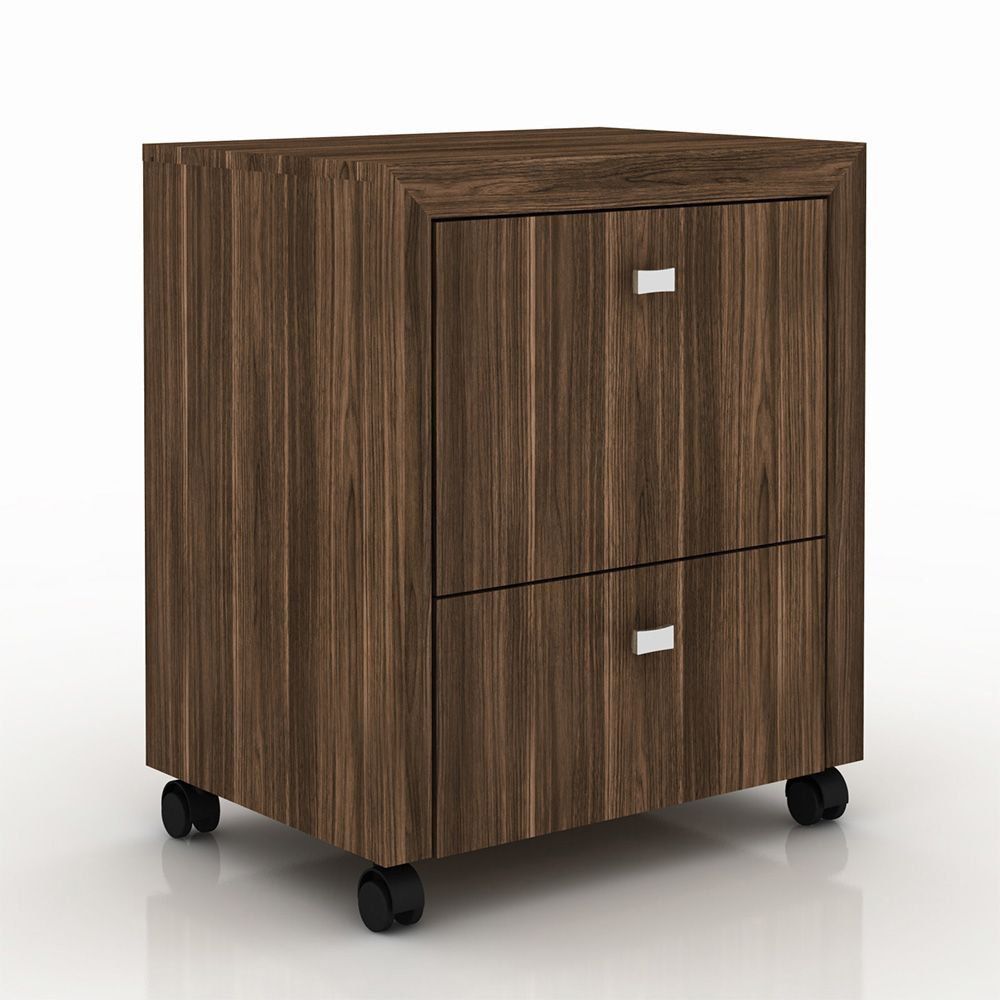 Gaveteiro para Escritório Home Office ME4112 MDP Nogal G69 - Gran Belo