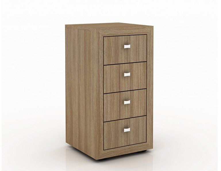 Gaveteiro para Escritório Home Office ME4133 MDP Amendoa G69 - Gran Belo