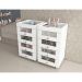 Kit 2 Carrinhos de Maquiagem PE2009 4 Gavetas Branco - Tecno Mobili
