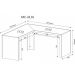 Mesa Angular para Escritório Home Office ME4116 MDP Amendoa G69 - Gran Belo