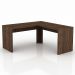 Mesa Angular para Escritório Home Office ME4116 MDP Nogal - Gran Belo