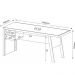 Mesa com 2 Gavetas para Escritório Home Office ME4122 MDP Nogal/Fendi - Gran Belo