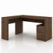 Mesa com 2 Gavetas para Escritório Home Office ME4129 MDP Nogal - Gran Belo