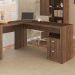 Mesa com 2 Gavetas para Escritório Home Office ME4129 MDP Nogal - Gran Belo