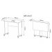 Mesa com rodizio para Escritório Home Office ME4117 MDP Branco - Gran Belo