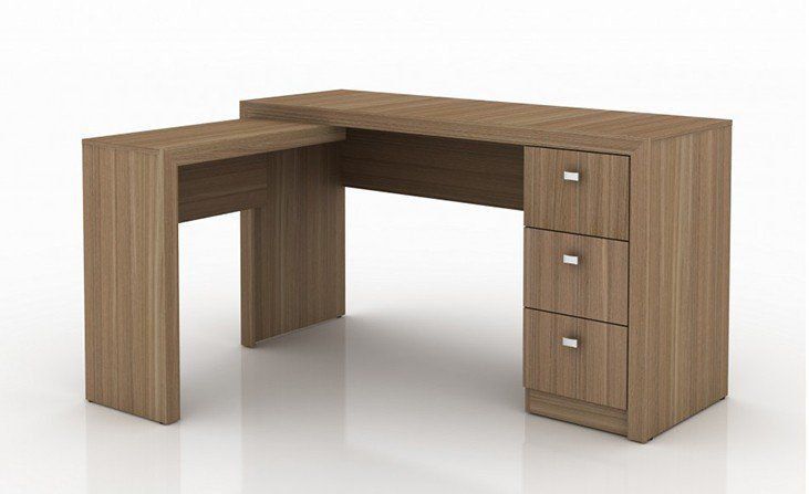 Mesa para Escritório Home Office ME4101 MDP Amendoa G69 - Gran Belo
