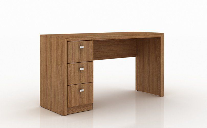 Mesa para Escritório Home Office ME4102 MDP Amendoa G69 - Gran Belo