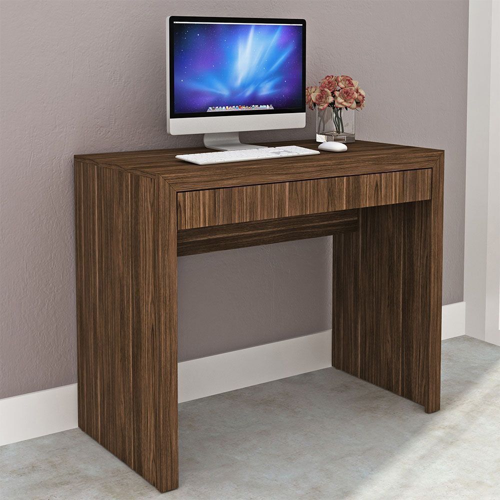 Mesa para Escritório Home Office ME4107 MDP Nogal - Gran Belo