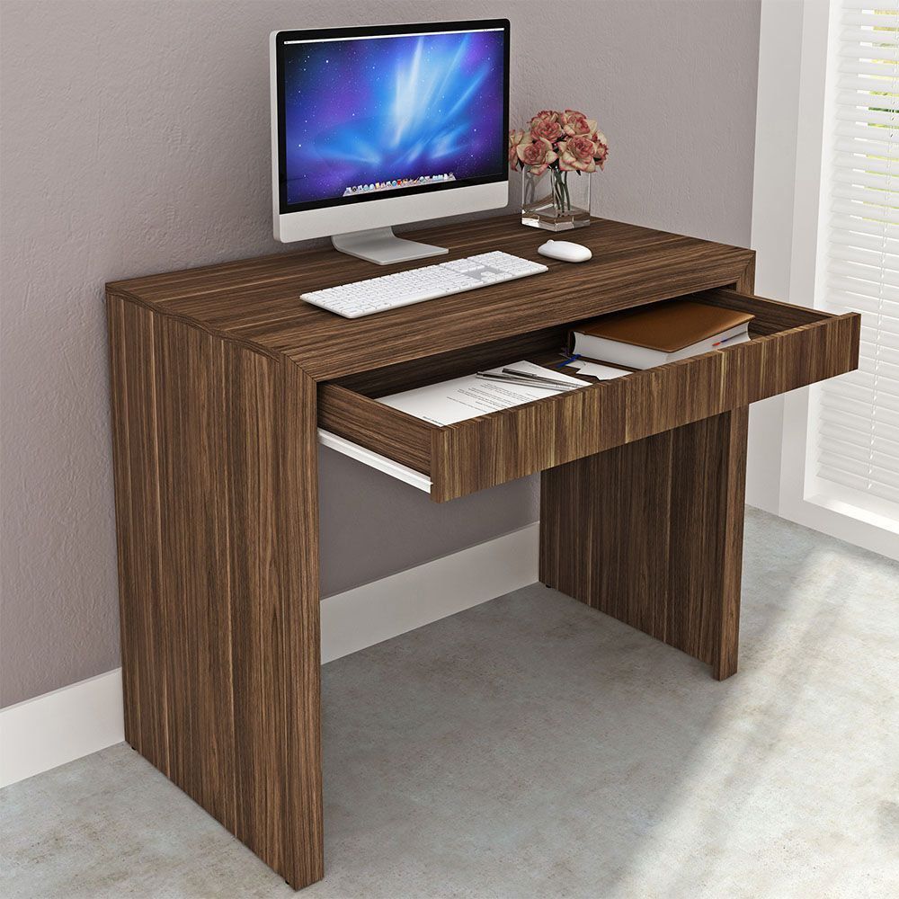 Mesa para Escritório Home Office ME4107 MDP Nogal - Gran Belo