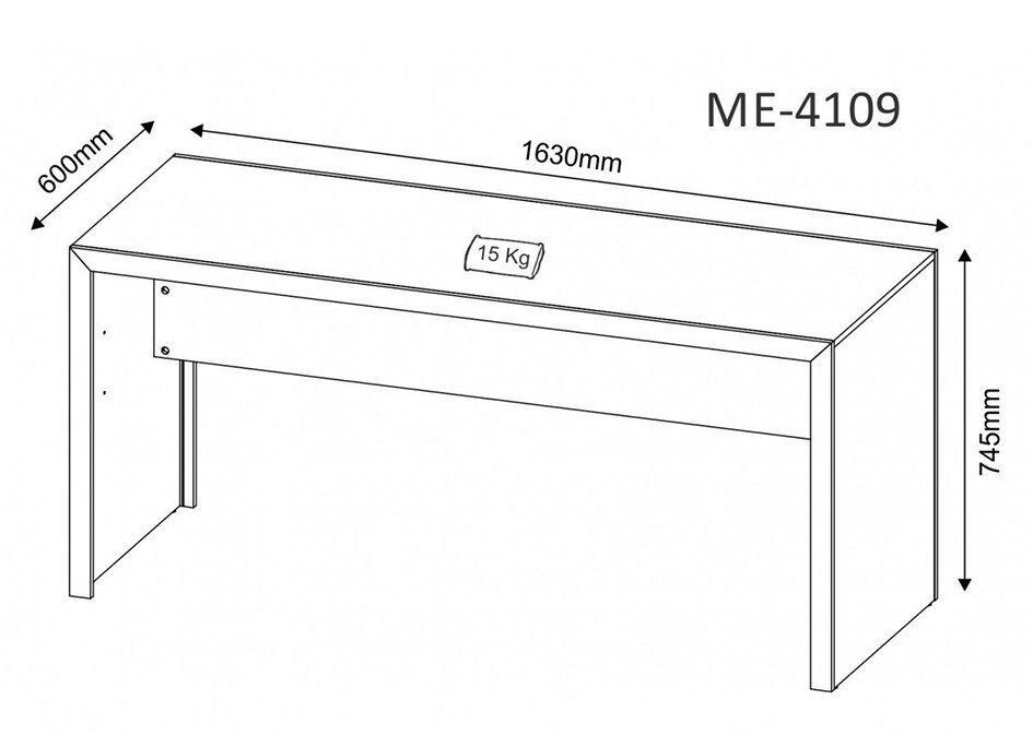 Mesa para Escritório Home Office ME4109 MDP Amendoa G69 - Gran Belo