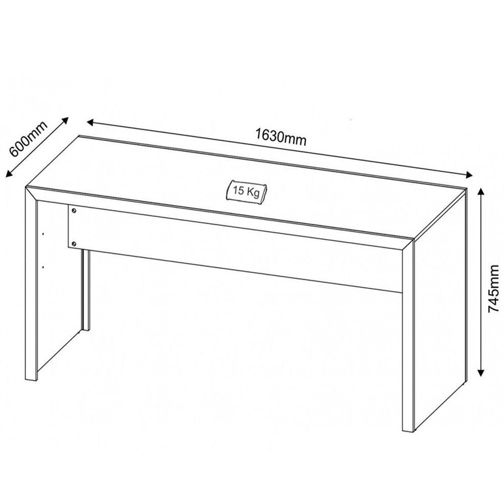 Mesa para Escritório Home Office ME4109 MDP Nogal - Gran Belo