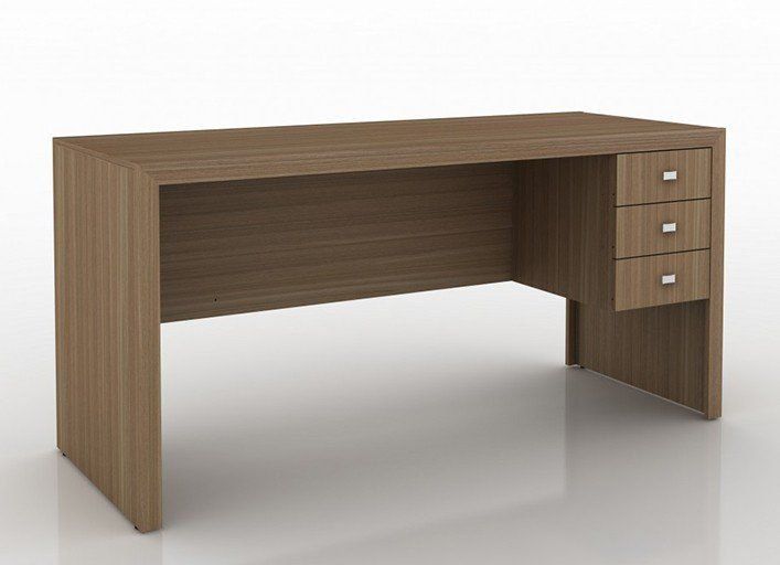Mesa para Escritório Home Office ME4113 MDP Amendoa G69 - Gran Belo