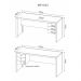 Mesa para Escritório Home Office ME4113 MDP Branco - Gran Belo