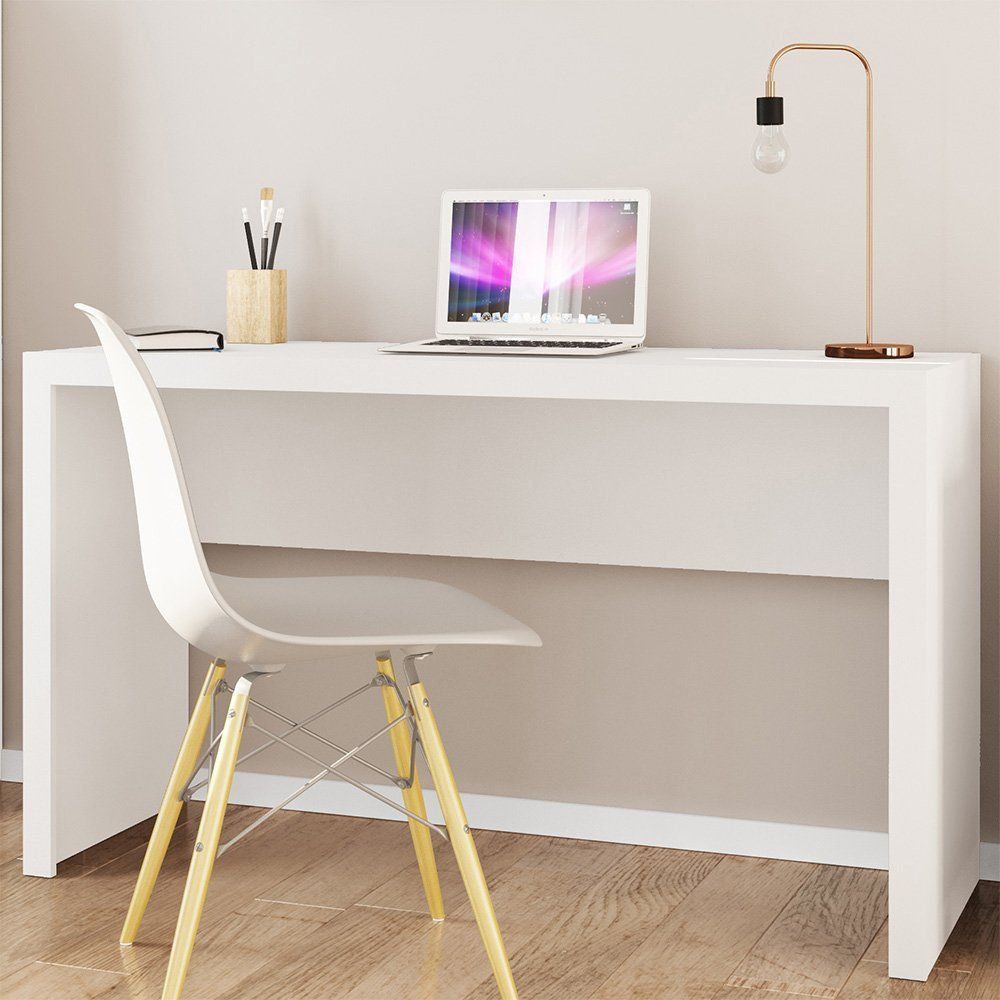 Mesa para Escritório Home Office ME4135 MDP Branco - Gran Belo