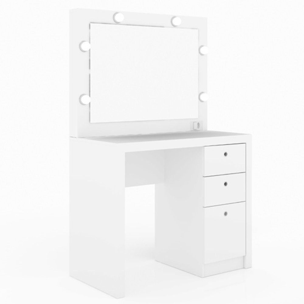 Penteadeira para Quarto Decorativa PE2010 MPD Branco - Gran Belo