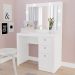 Penteadeira para Quarto Decorativa PE2010 MPD Branco - Gran Belo