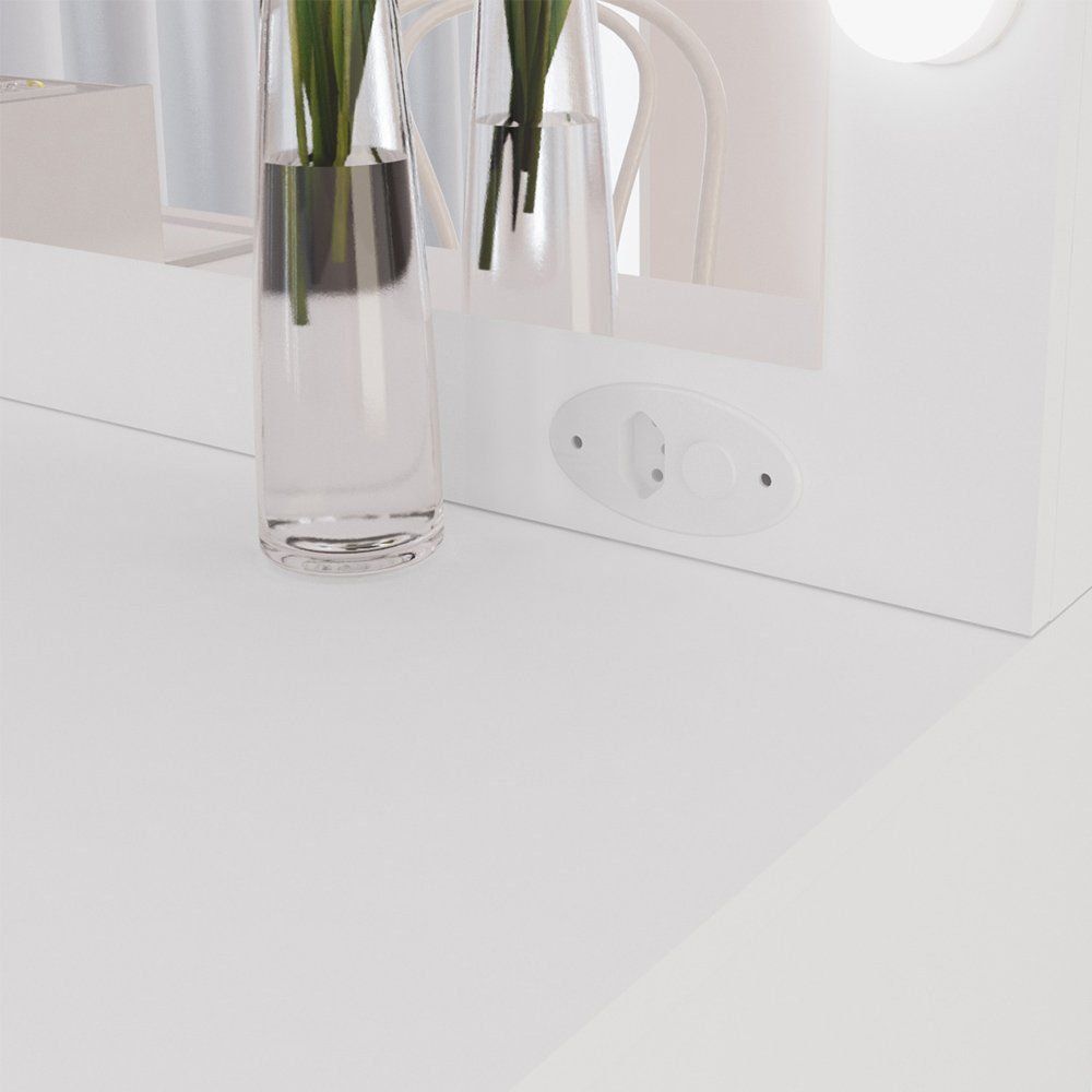 Penteadeira para Quarto Decorativa PE2010 MPD Branco - Gran Belo