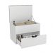 Puff Baú com Gaveta PU2051 Branco/Bege G69 - Tecno Mobili